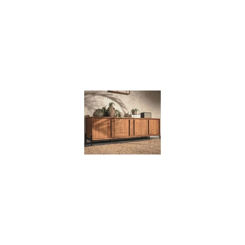 Grand meuble TV bois massif recyclé et métal 194cm d-bodhi OUTLINE