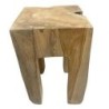 Tabouret carré en racine de teck 28cm Farmer Casita FARTABOU10CN