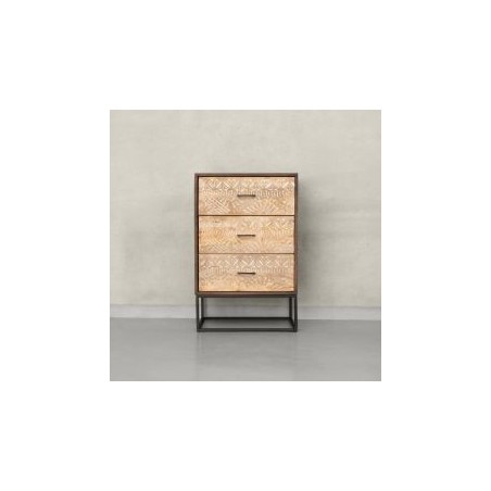 Commode bois et métal 55cm NOA
