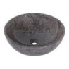 Vasque ronde à poser en marbre gris bord fin Ø40cm KCT-P GREY