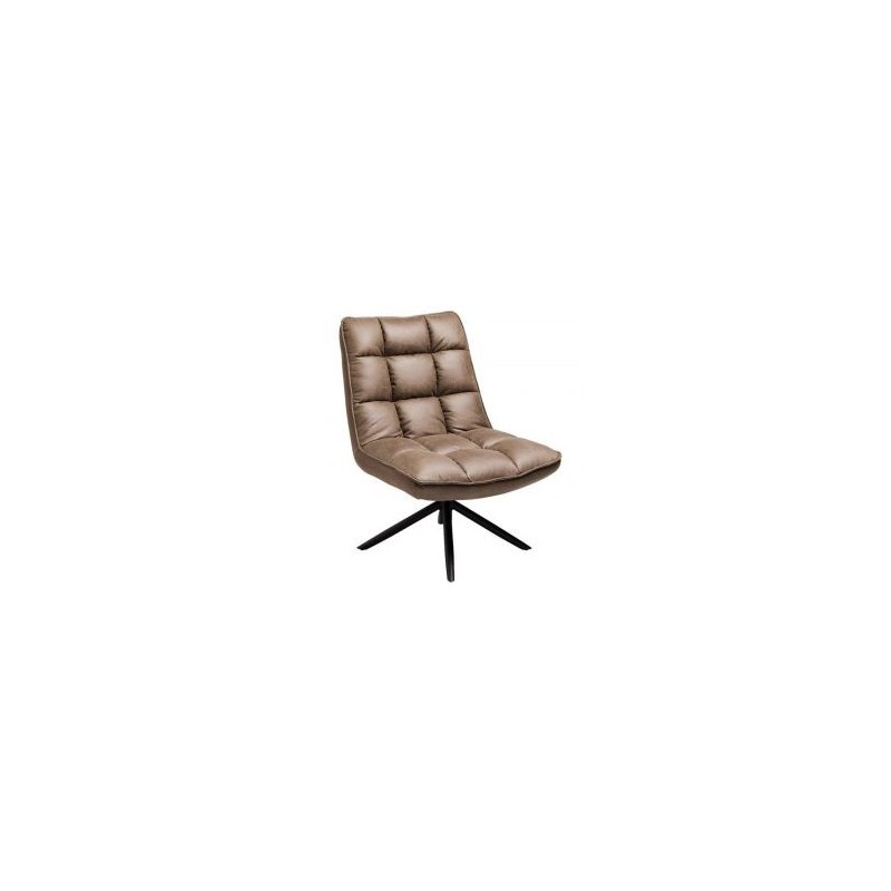 Fauteuil relax rotatif tissu microfibres kaki Casita GRUNDY