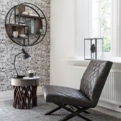 Etagère murale ronde bois recyclé 100cm dbodhi TUAREG
