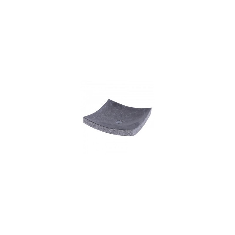 Vasque à poser carrée en marbre gris 40cm SZB-D GREY