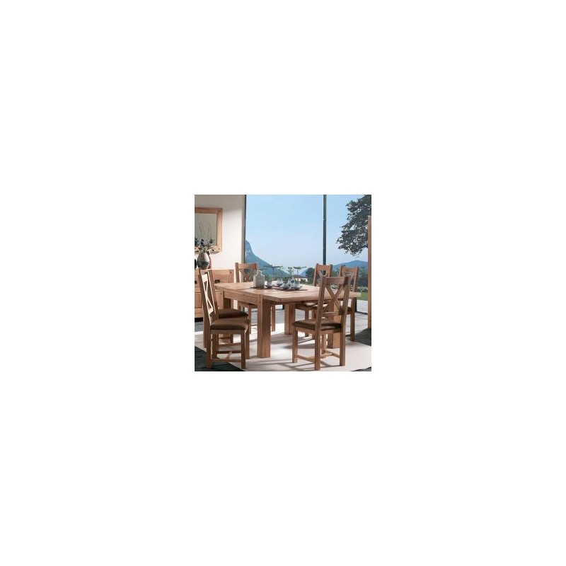 Table carrée extensible en chêne 120cm Lodge LODTAC 120