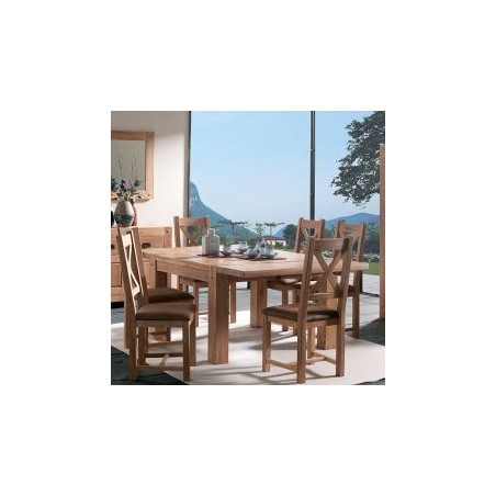 Table carrée extensible en chêne 120cm Lodge LODTAC 120