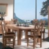 Table carrée extensible en chêne 120cm Lodge LODTAC 120