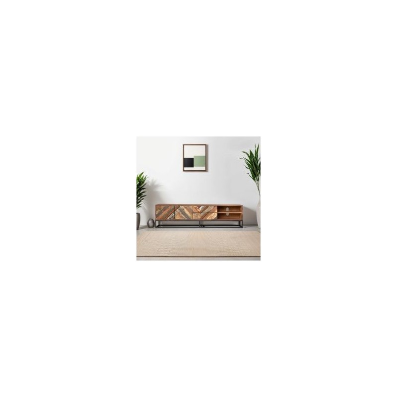 Meuble TV bois et métal 170cm RITA Kayu Intérieur