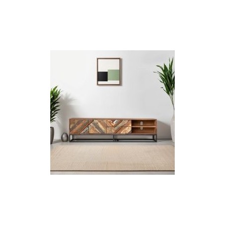 Meuble TV bois et métal 170cm RITA Kayu Intérieur