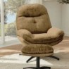 Fauteuil vintage inclinable moutarde confort avec repose-pieds Casita BRANSON