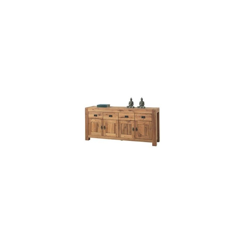 Buffet 4 portes chêne massif 193cm Lodge Casita