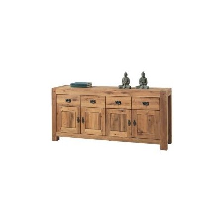 Buffet 4 portes chêne massif 193cm Lodge Casita
