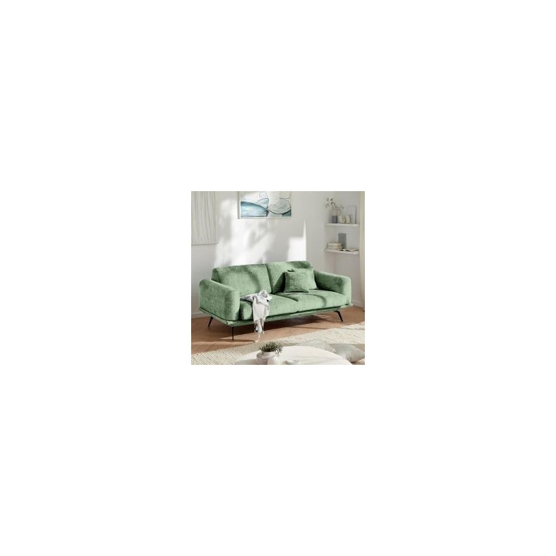 Canapé 3 places vert en tissu PALOMA Casita
