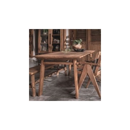 Table à manger rectangulaire en teck massif recyclé 180cm d-bodhi ARTISAN