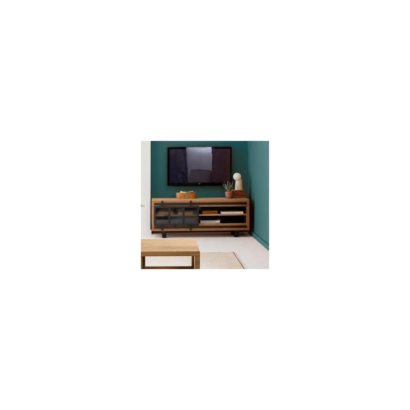Meuble TV industriel pin massif brossé 140cm LOFT Casita LOFTV 140V