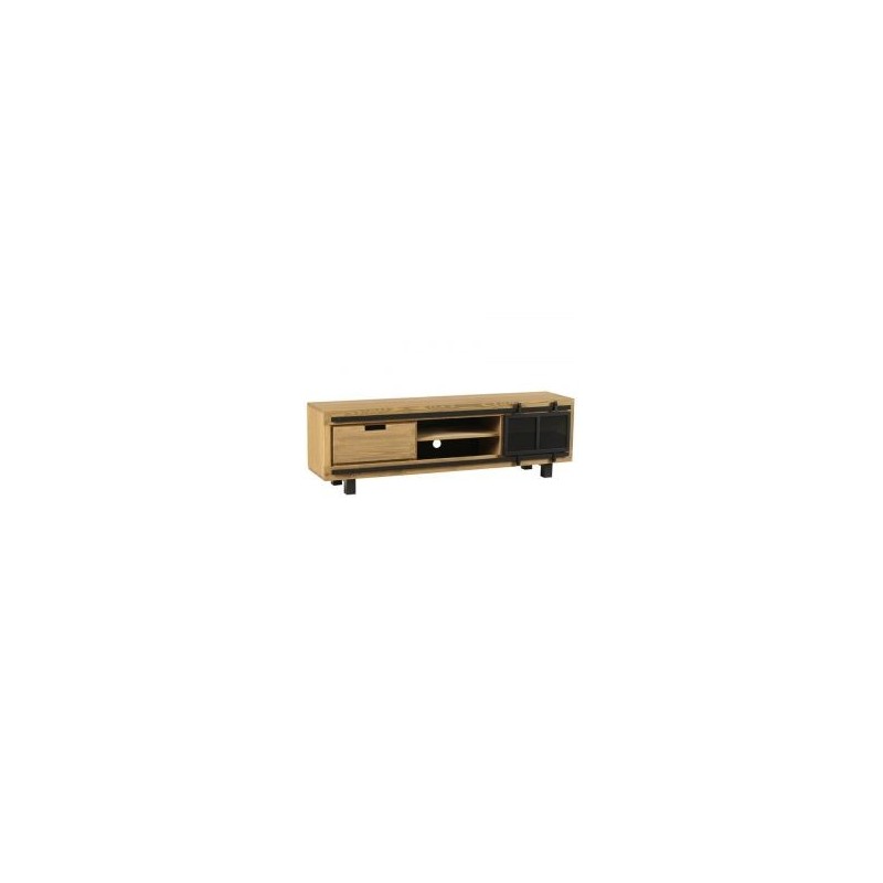 Meuble TV industriel pin massif brossé 180cm LOFT Casita LOFTV 180V
