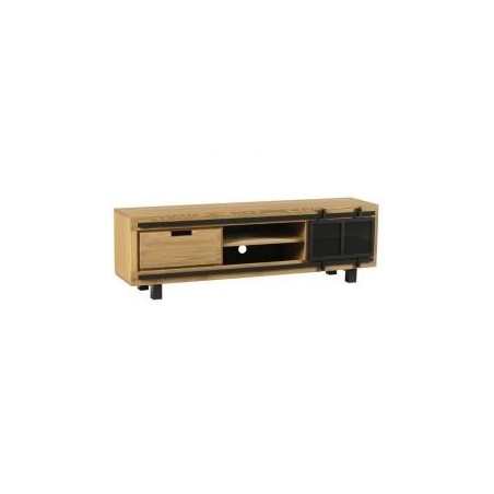 Meuble TV industriel pin massif brossé 180cm LOFT Casita LOFTV 180V