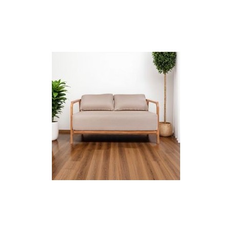 Canapé design en teck massif et tissu 135cm CLASSY d-bodhi