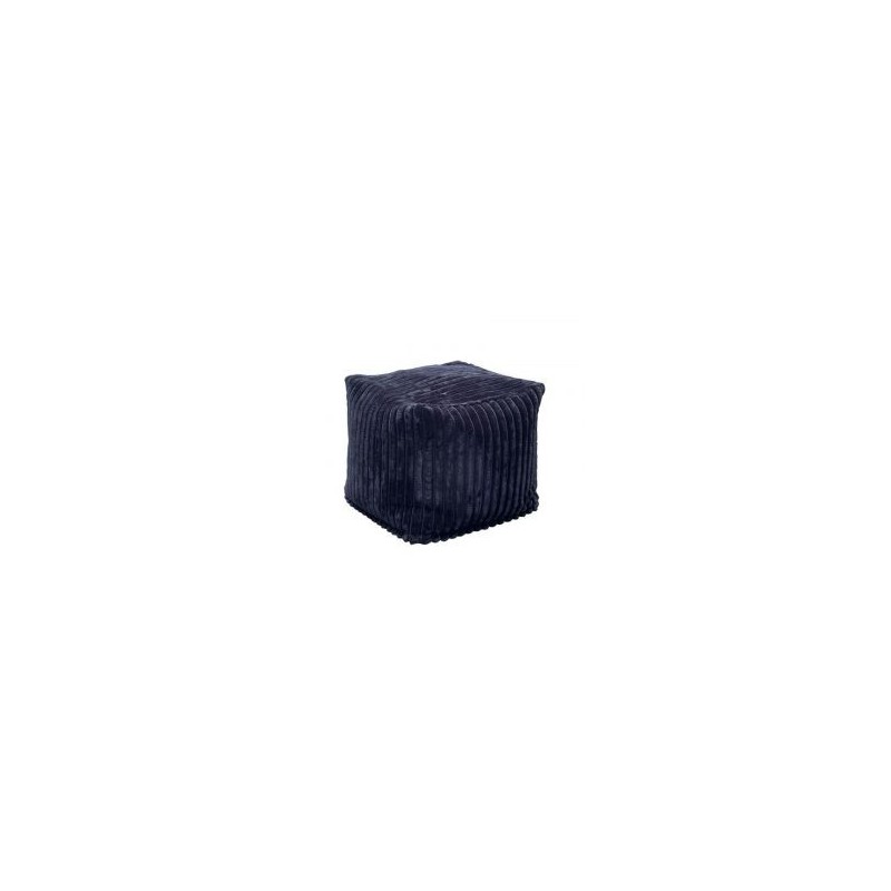 Pouf en velours côtelé gris anthracite Casita LIZARD
