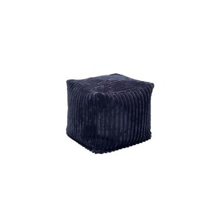 Pouf en velours côtelé gris anthracite Casita LIZARD