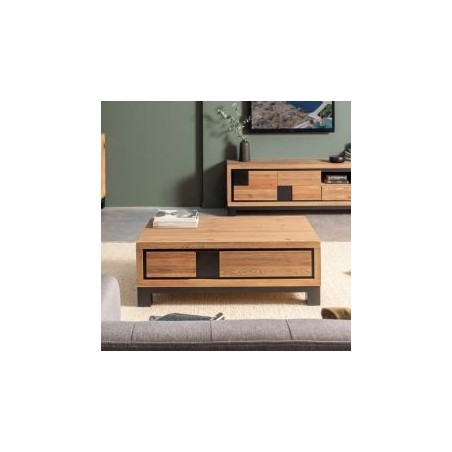 Table basse pin massif brossé 115cm CUBO Casita CUBTABA 1TIR