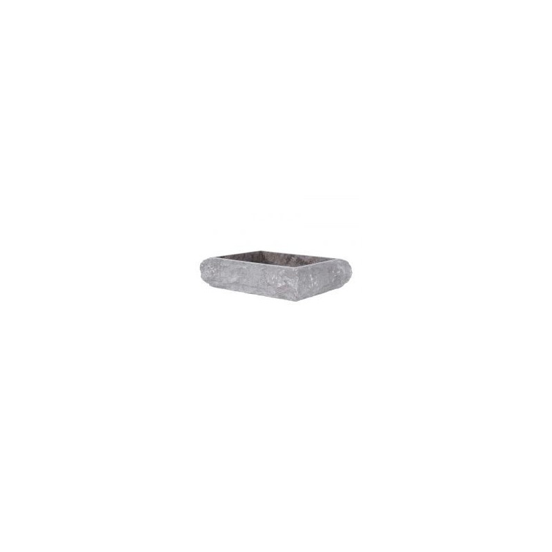 Vasque à poser rectangulaire en marbre gris 50cm RK-FM GREY