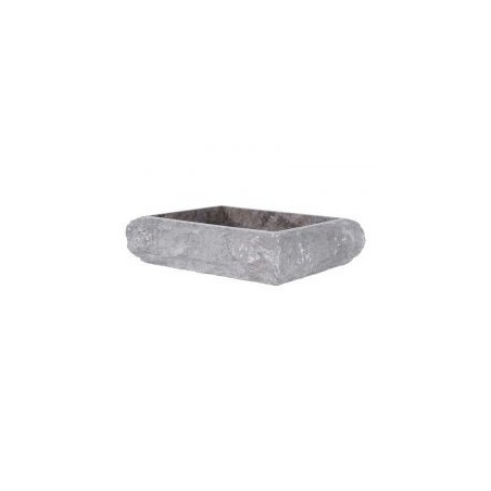 Vasque à poser rectangulaire en marbre gris 50cm RK-FM GREY