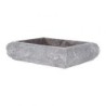 Vasque à poser rectangulaire en marbre gris 50cm RK-FM GREY