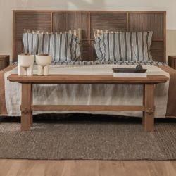 Banc bout de lit en teck massif recyclé 140cm d-bodhi ARTISAN