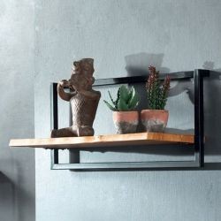 Étagère murale industrielle teck 65cm Casita ULVAETAMUR 100