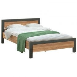 Lit bois massif et métal 140x190 cm Casita CATALI
