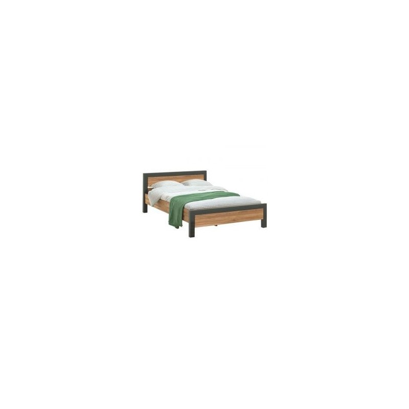 Lit bois massif et métal 140x190 cm Casita CATALI