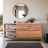 Meuble vasque suspendu teck massif 4 tiroirs 150cm SUSANE
