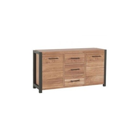 Buffet bas chêne et métal 150cm Catane Casita