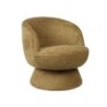 Fauteuil rond pivotant tissu vert Casita LADOGA