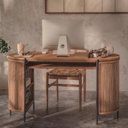 Bureau en teck recyclé et métal 140cm COCO d-bodhi
