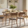 Table ronde bois chêne massif extensible Ø90cm JONAS