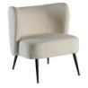 Fauteuil crapaud tissu blanc Casita RIPPLE 70cm