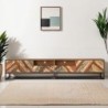 Grand meuble TV bois et métal 225cm RITA Kayu Intérieur