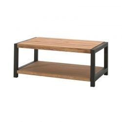 Table basse chêne et métal double plateau 110cm Catane Casita