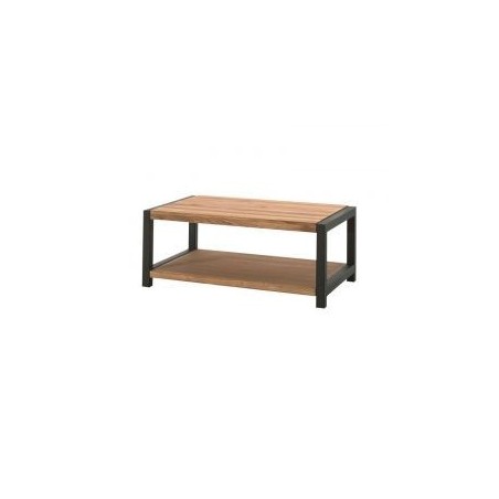 Table basse chêne et métal double plateau 110cm Catane Casita