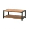 Table basse chêne et métal double plateau 110cm Catane Casita