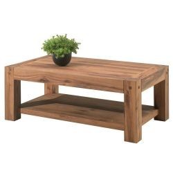 Table basse double plateau chêne rectangulaire 120cm Lodge Casita