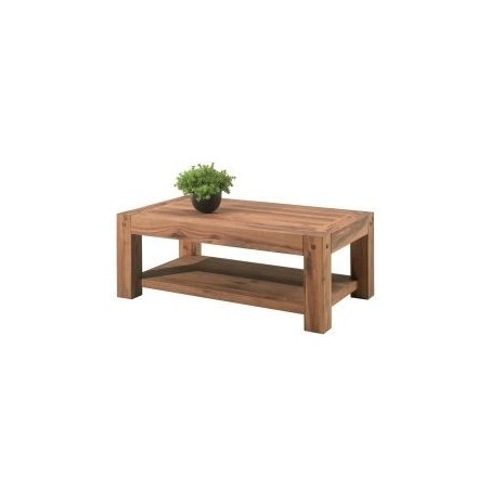 Table basse double plateau chêne rectangulaire 120cm Lodge Casita
