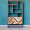 Bibliothèque bois et métal 100cm RITA 2 portes Kayu Intérieur