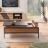 Table basse modulable chêne massif blanchi 120cm Casita STORIA