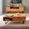Table basse teck massif recyclé 120cm BAHIA Casita BAHTABA 212
