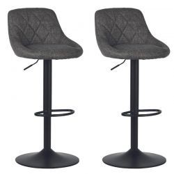 Lot de 2 chaises de bar réglable en hauteur Casita CHABARONEGRI 2
