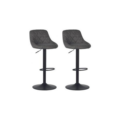 Lot de 2 chaises de bar réglable en hauteur Casita CHABARONEGRI 2
