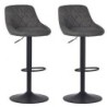 Lot de 2 chaises de bar réglable en hauteur Casita CHABARONEGRI 2