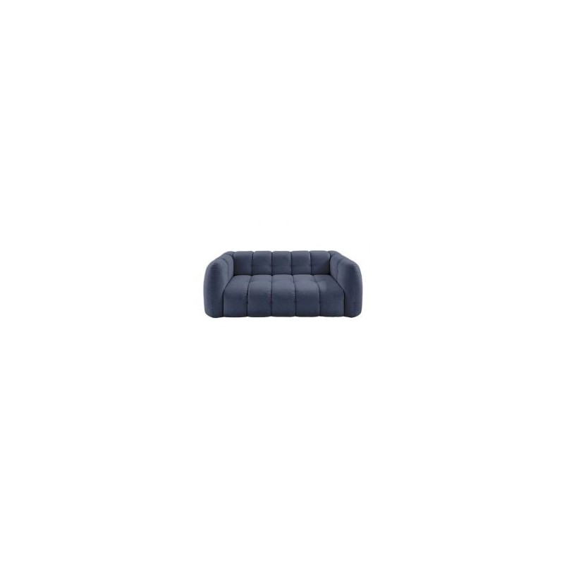 Canapé chenille cocooning en tissu bleu Casita MILOW